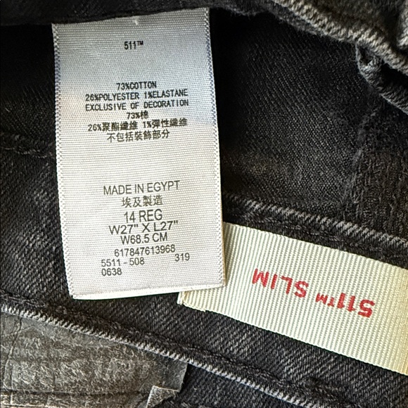 Levi's 511 Slim Boys 14 REG 27x27 - Picture 8 of 8